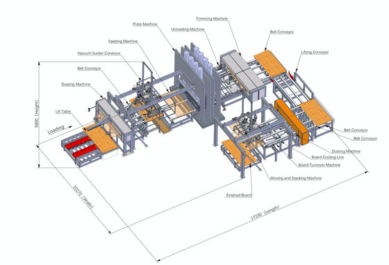 satın al Yapay karton kısa döngü baskı makinesi MDF parçacık karton kontrplak baskı makinesi 20KW online manufacture