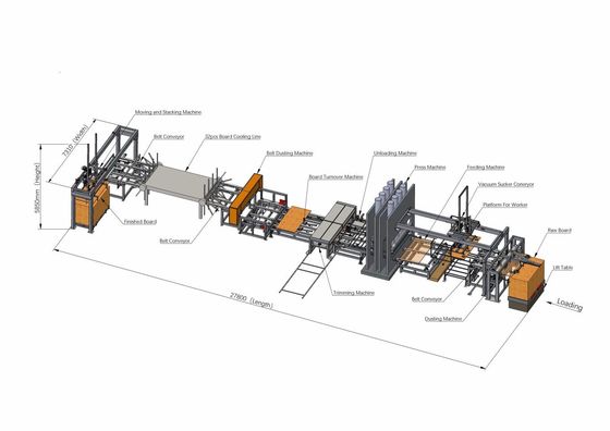 MDF Taşları HDF Taşları Laminat Çerez için Sıcak Baskı Makinesi 1600 Ton